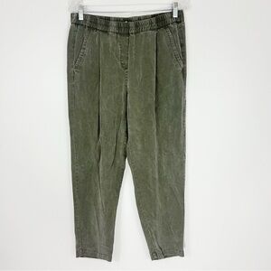 Eileen Fisher Green Tencel Pull On Pleated Pants Size Small